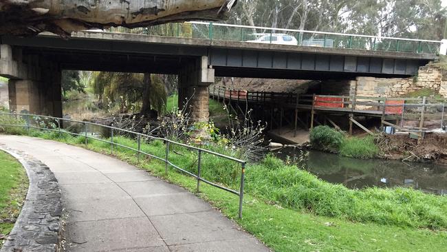 Klemzig Interchange shows a clear contrast between both sides of the River Torrens. Picture: Ben Cameron