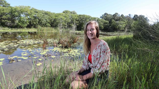 Rosalinde Brinkman, 24, is the Gold Coast Catchment Associations Executive officer and works endless to improve and preserve the natural areas in our local community. Photo: Glenn Hampson