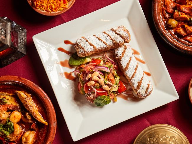 A selection of dishes at Marrakech in North Adelaide, Wednesday, June 13, 2018. (AAP Image/MATT LOXTON)