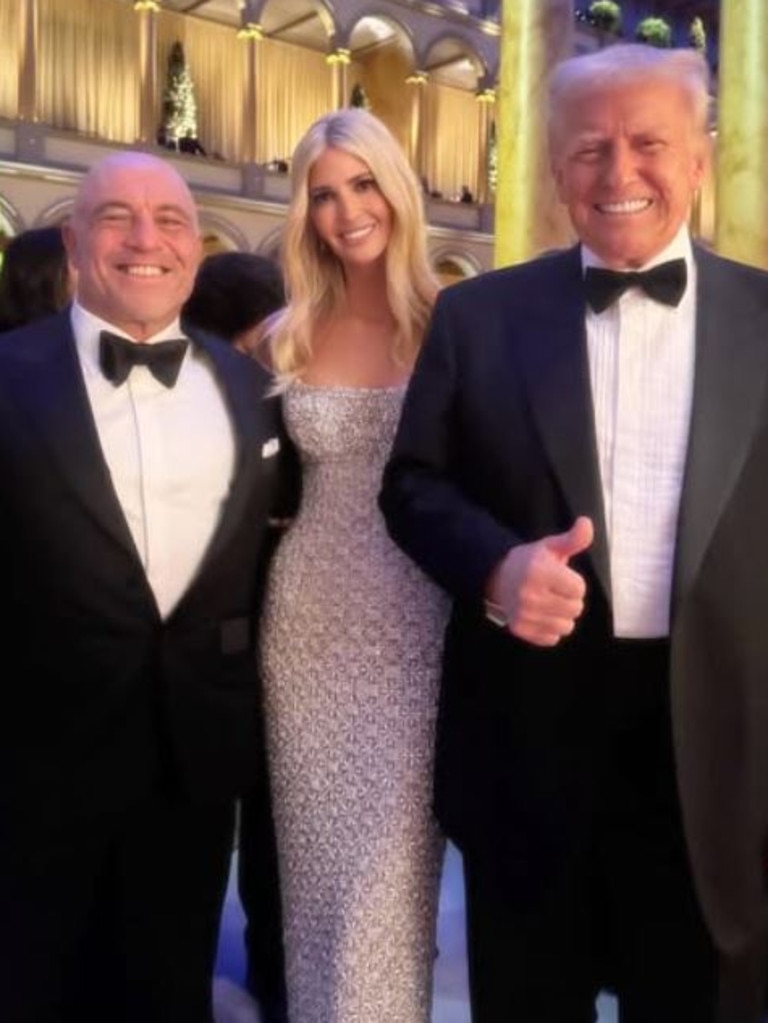 Rogan pictured with Trump and his daughter Ivanka. Picture: Instagram / Ivanka Trump