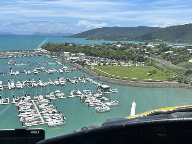 Cannonvale from the RACQ rescue helicopter. Photo: contributed