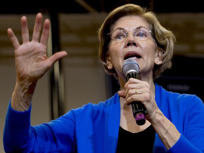 Democratic presidential candidate Elizabeth Warren is expected to perform better in the primaries in the New England states. Picture: AP Photo/Andrew Harnik