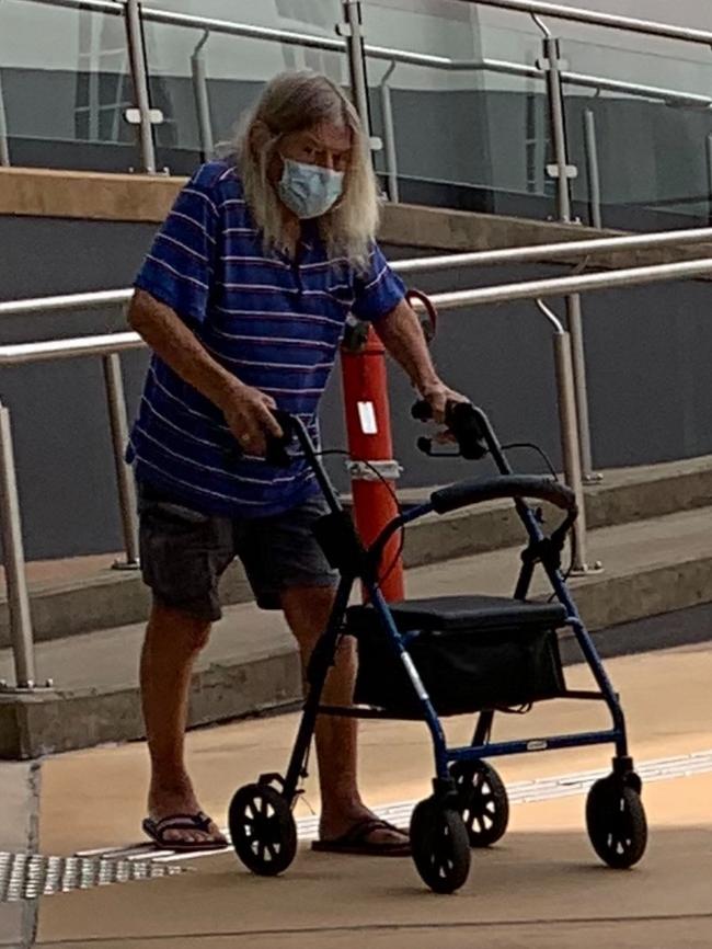 Trevor Ian Wood, 70, leaves Rockhampton Courthouse on February 4, 2022.