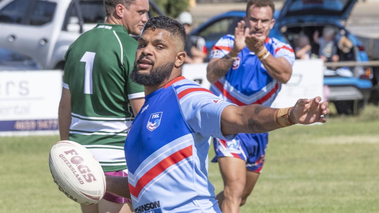 Dwayne Duncan scores a try for the Clydesdales against Ipswich Diggers. Picture: Nev Madsen.