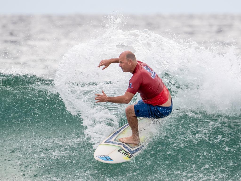 AAP Southern CourierPaul Moffat Randwick city council pictured competing at Maroubra Beach on Friday April 12 2019. Council lifeguards from Randwick, Waverley and other Sydney councils and as far away as Wollongong and the Central Coast were competing in the first annual Lifeguard Surfers Cup at Maroubra Beach. (AAP IMAGE / MONIQUE HARMER)