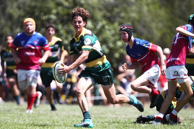 Former Surfers Paradise Dolphins rookie Rocco Gollings in the under-15 Gold Coast District Rugby Union grand final. Photograph: Jason O'Brien