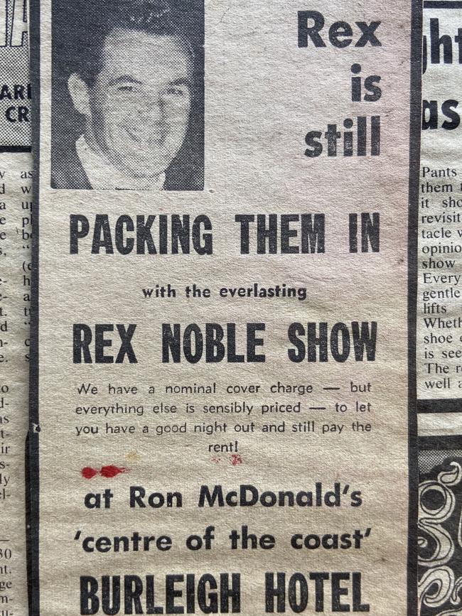 Newspaper article clipping of Rex Noble. Picture: Supplied.