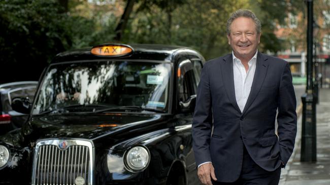 Fortescue’s Andrew Forrest in London last month.