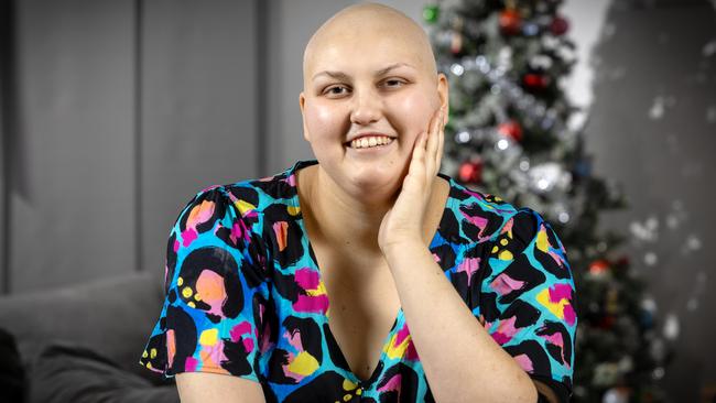 ADELAIDE, SOUTH AUSTRALIA - Advertiser Photos NOVEMBER 21, 2024: Chelsea O'Neill at home in Banksia Park, SA. Chelsea was diagnosed with cancer. Picture Emma Brasier