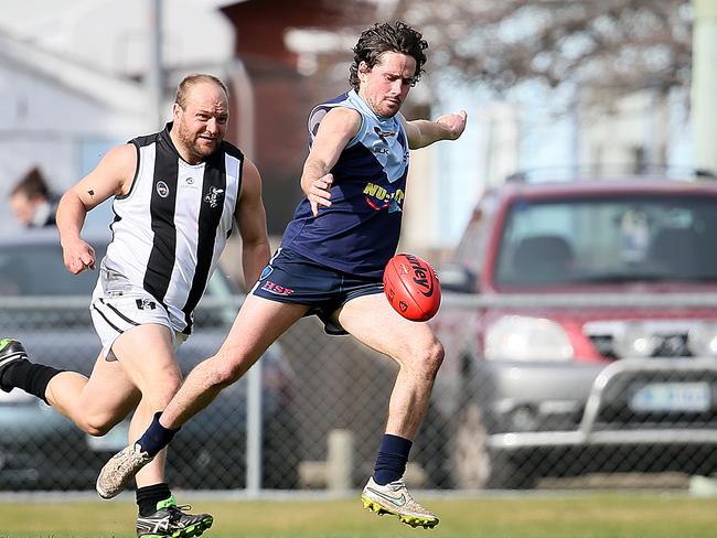 Troy Cunliffe in action for Lindisfarne against Claremont earlier this season. Picture: SAM ROSEWARNE