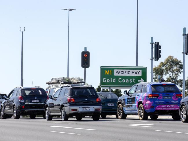 GOLD COAST, AUSTRALIA - NewsWire Photos October 10, 2020: Queensland state opposition LNP leader Deb Frecklington announces a $120M upgrade to exit 57 on the M1, Gold Coast. The area is hot spot for congestion and accidents.  Picture: NCA NewsWire / Sarah Marshall