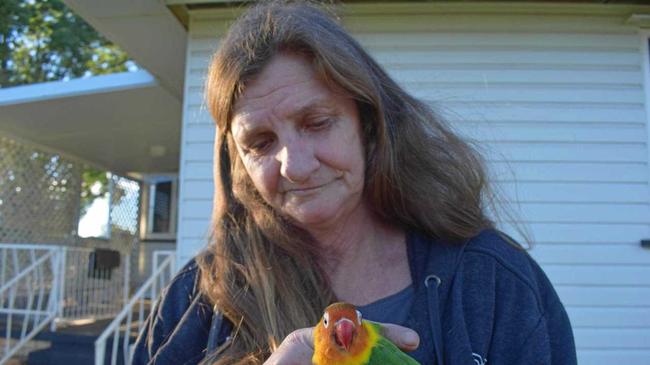 FEATHERED FRIENDS: Chinchilla's Janice Robins was horrified to discover her beloved pets had been stolen in the latest crime to strike her quiet street. Picture: Kate McCormack