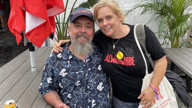 Collin Hughes and Jullian Mundy at Bluesfest 2023. Picture: Savannah Pocock