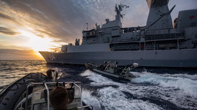 The Anzac-class frigate HMAS Parramatta.