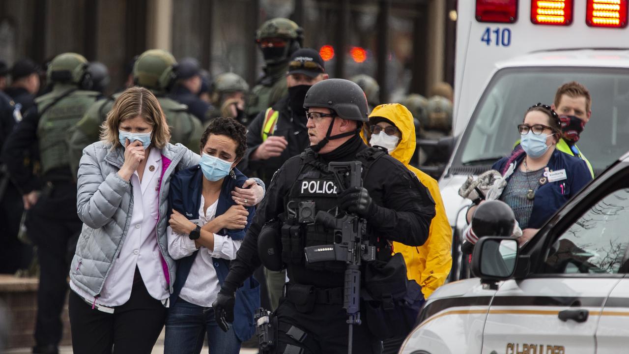 The scene outside the store yesterday. Picture: Chet Strange/Getty Images/AFP