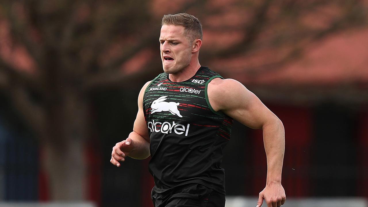 Former Souths prop George Burgess is back running after a painful injury battle. Picture: Brett Costello