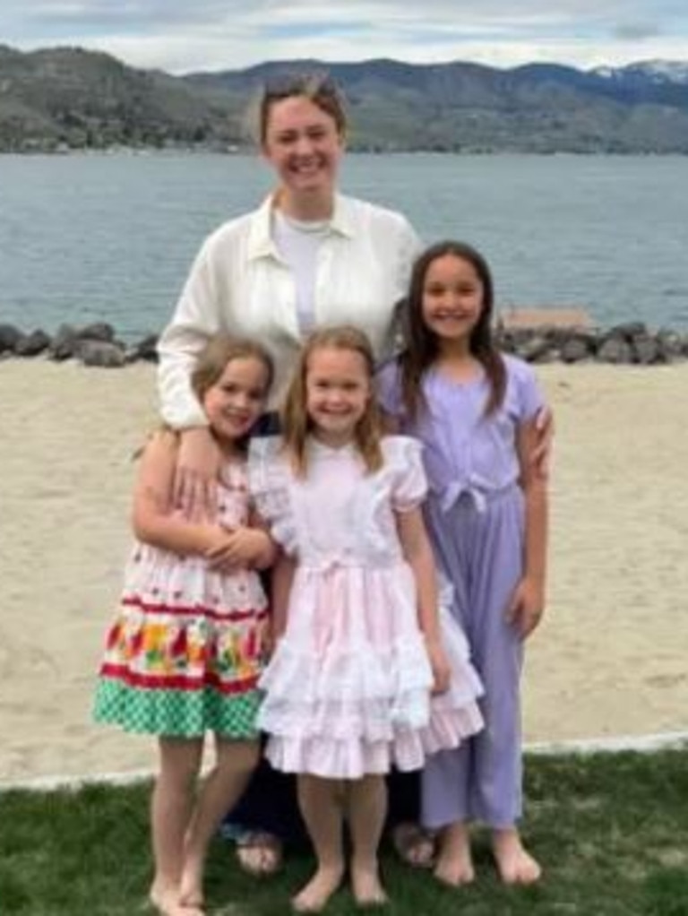 The girls’ with their mother. Picture: Facebook/Whitney Decker
