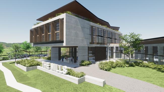 Artist’s impression of the boutique hotel proposed for New Norfolk at The Mills by Kenton Cox Architecture.