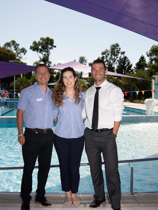 Belgravia’s Goran Rajchinoski, Abby Barnes and Christian Wulff. Picture: Monique Harmer