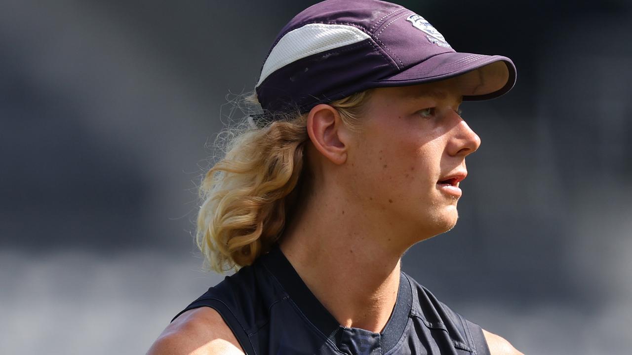 Sam De Koning at Geelong training. Picture: Robert Cianflone/Getty Images