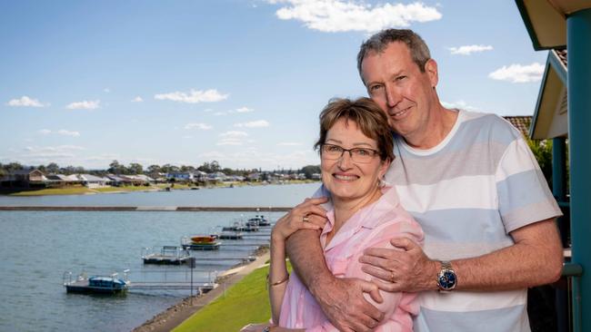 Anne and Robert Hanns in their new waterfront home in Port Macquarie. They moved from Glenmore Park in Sydney. Pic: Lindsay Moller Productions.