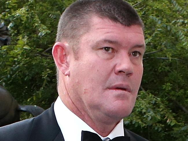 James Packer arrives ahead of News Corp's Lachlan Murdoch and wife Sarah at the annual Keith Murdoch Oration. Picture: Mark Stewart