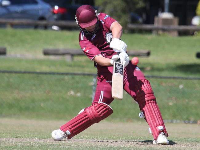 Taper Financial Premier League Cricket  Round 4.Surfers vs BurleighSurfers Fielder Burleigh Batsman No 4 Nick BurtonPic Mike Batterham