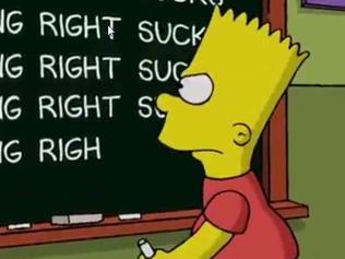 Bart’s chalkboard gag: ‘Being right sucks’