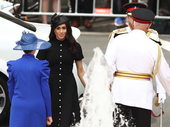 Meghan Markle turned heads in this formal frock by Emilia Wickstead. Picture: Getty Images