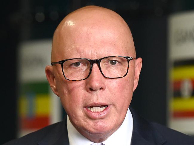 BRISBANE, AUSTRALIA - NewsWire Photos FEBRUARY 17, 2025:  The Leader of the Opposition Peter Dutton is in Bowen Hills, QLD.Picture: NewsWire / John Gass