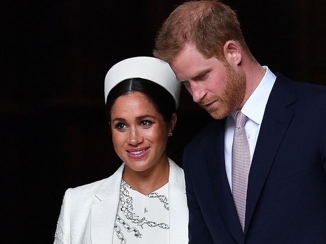 Prince Harry, Duke of Sussex (R) and Meghan, Duchess of Sussex have officially notified the Queen in writing that they will not be returning to their royal roles. Picture: AFP