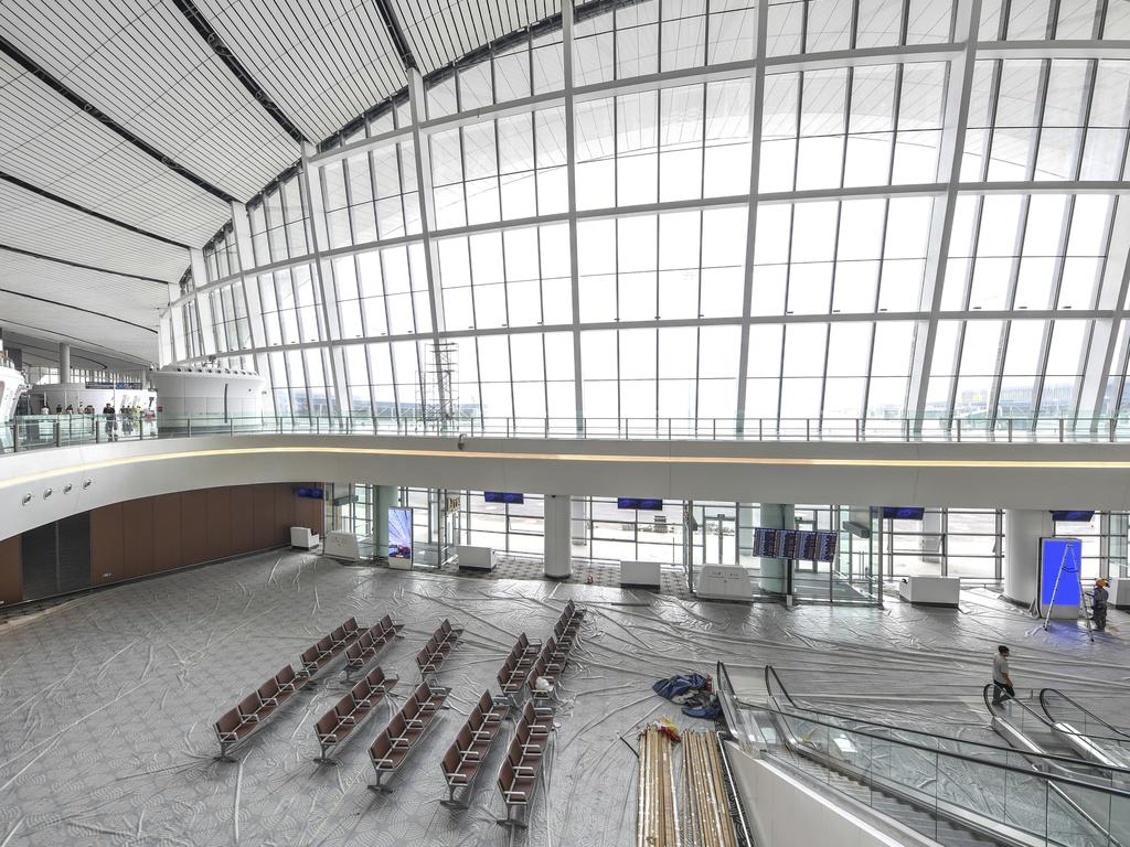 An interior view of the new airport. Picture: Imaginechina via AP