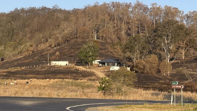 The aftermath of a fire that burnt through Tuchekoi in the Mary Valley, threatening and destroying properties along its way. Picture: Christine Schindler