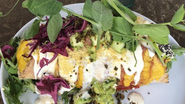 The jackfruit enchilada at Greenhouse Canteen &amp; Bar, Coolangatta.