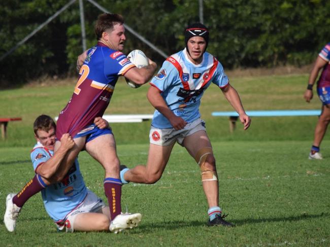 Tyler Sproule (headgear) of the Milton-Ulladulla Bulldogs. Photo: Contributed