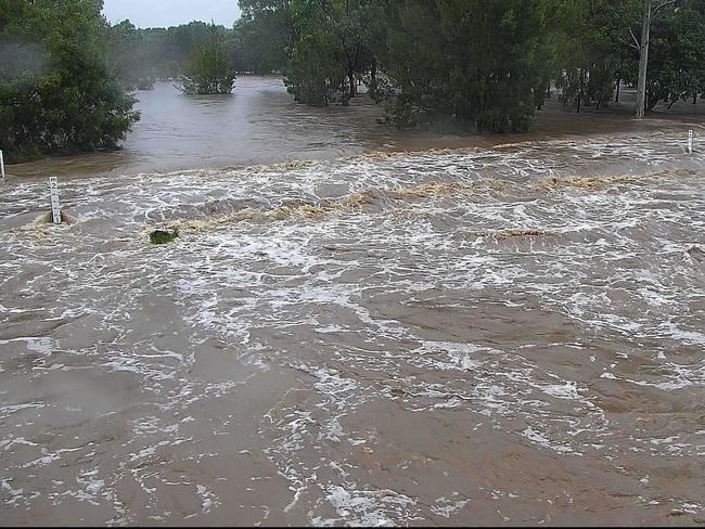 Multiple roads linking the Lockyer Valley Regions including Laidley and Gatton were cut off, with floodwaters as high as 3.2m. Picture: Lockyer Valley Regional Council