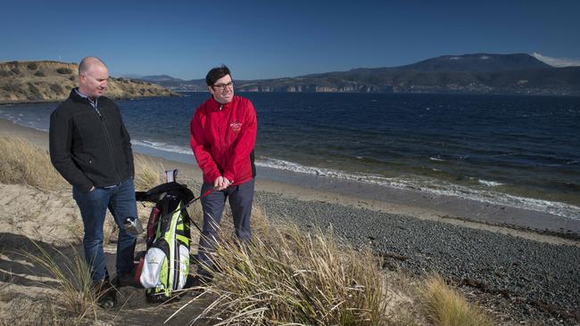 Greg Ramsay (R) and Craig Ferguson at Arm End Golf Course. File picture.