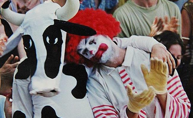 Byron Bay protest against McDonald's in 1997. Photo Gary Chigwidden. Picture: archive