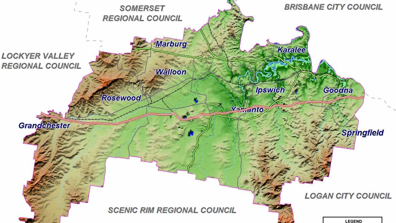 TRAIL OF TEARS: Route of the disused Santos oil pipeline which is stopping hundreds of Ipswich residents from building. Picture: Contributed