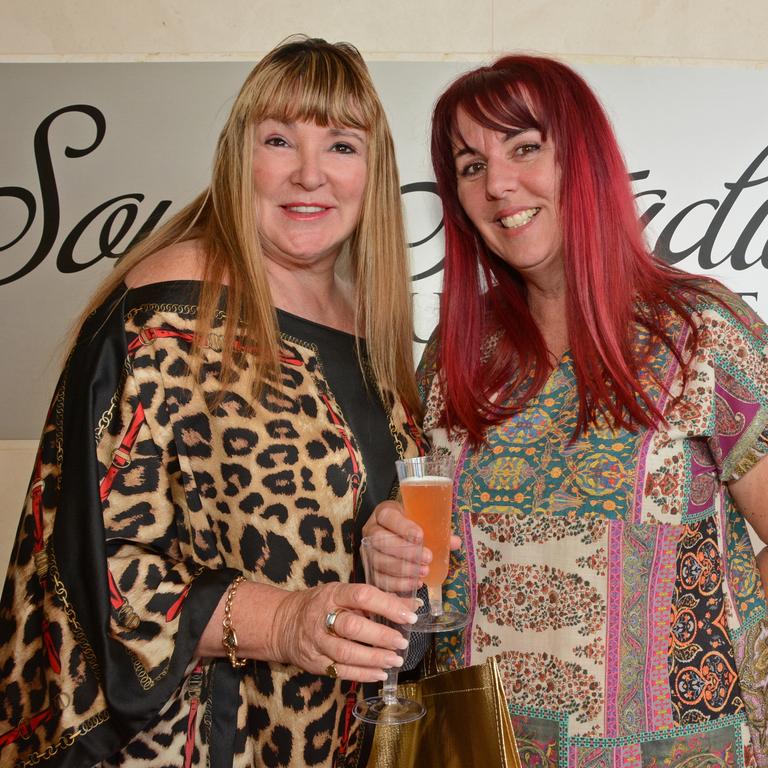 Lani Furlong and Rachel Syers at opening of Sonia Stradiotto Couture store, Marina Mirage. Picture: Regina King