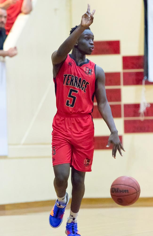 St Joseph's College, Gregory Terrace star guard Nazar Angallo.