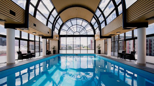 The Hotel Grand Chancellor pool in Hobart. Picture: Supplied.