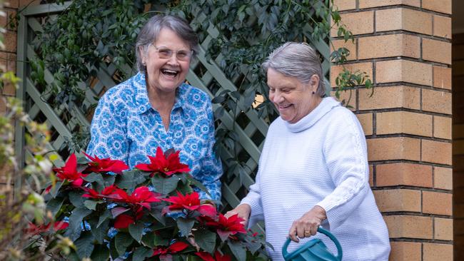 Sue Janse van Rensberg assists Suellyn Shaw with the gardening.