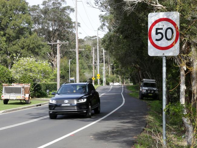 There were 57 motorists clocked travelling over the speed limit on Willoughby Rd, Wamberal, in a 30-minute period on Tuesday afternoon. Picture: Mark Scott