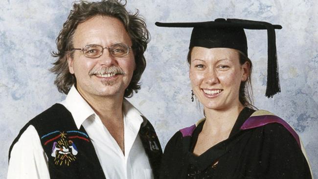 John Ruszczyk and his daughter Justine at her university graduation.