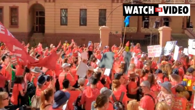 Teachers on strike in Sydney