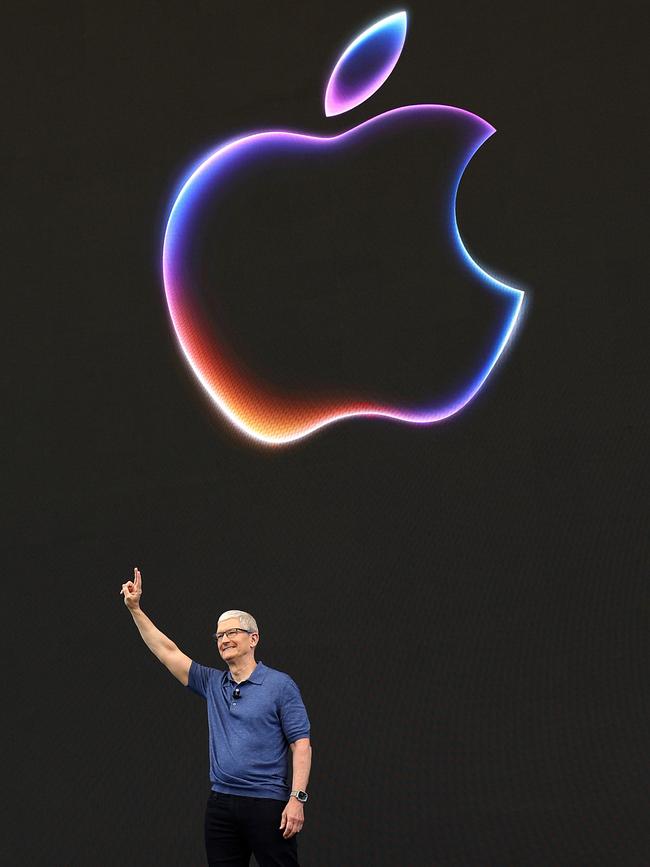 Apple, led by chief executive Tim Cook, is in the EU’s cross hairs. Picture: AFP