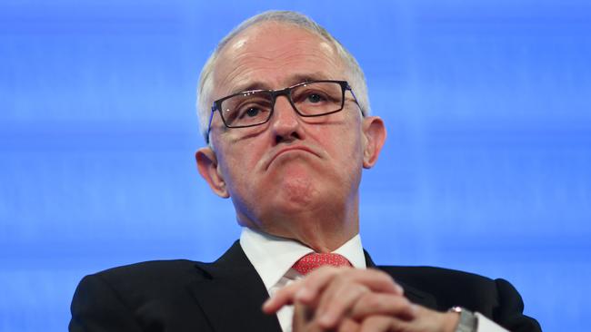 Australian Prime Minister Malcolm Turnbull listens at yesterday’s Ai Group energy breakfast at the National Press Club in Canberra.