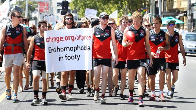 AFL players “have not been silent when it comes to being seen and heard as straight allies against homophobia”, writes Jason Ball. 