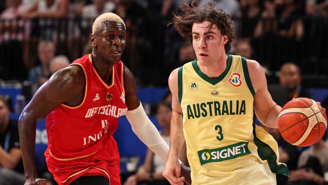 Josh Giddey playing for the Boomers at the World Cup. (Photo by Takashi Aoyama/Getty Images)